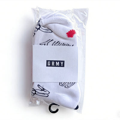 Cotton Spandex Sports Socks with jacquard pattern terry inside thick material ideal for mens and womens sports and daily