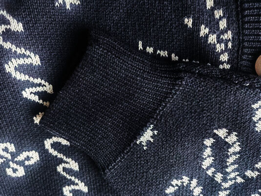 Heavy jacquard cotton cardigan 7GG 100 percent cotton comfortable breathable casual wear for everyday