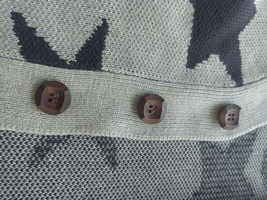 Winter Mens sweater cardigan 100 percent cotton jacquard thick warm casual fit wood button closure ideal for daily life winter wear