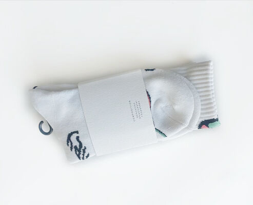 Sporty SOCKS for men and women made from cotton polyester and spandex blend designed for daily life and sports with jacquard technology pattern