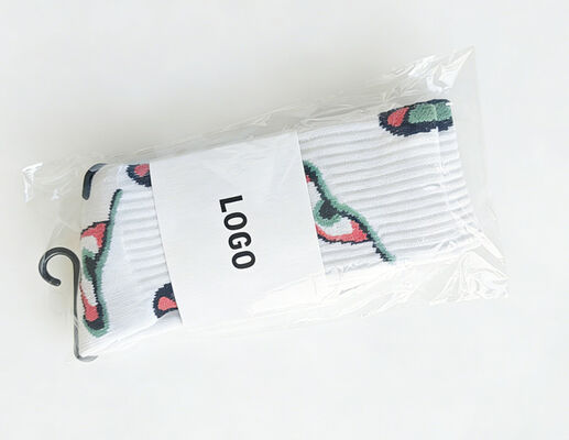 Sporty SOCKS for men and women made from cotton polyester and spandex blend designed for daily life and sports with jacquard technology pattern