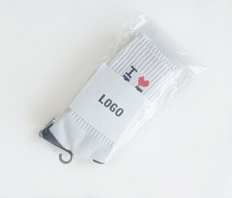 Knitted SOCKS for sports biking and jogging with jacquard yarn dyed pattern made of cotton polyester and spandex blend for men