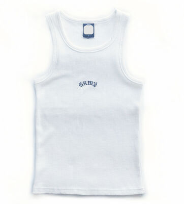 Mens tanktop solid color fitting design made of 65 polyester 35 cotton waffle fabric perfect for casual daily lifestyle