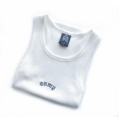 Mens tanktop solid color fitting design made of 65 polyester 35 cotton waffle fabric perfect for casual daily lifestyle