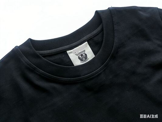 Mens t shirt made from 100 percent cotton heavy jersey fabric with 280gsm weight fitting style short sleeve solid color black