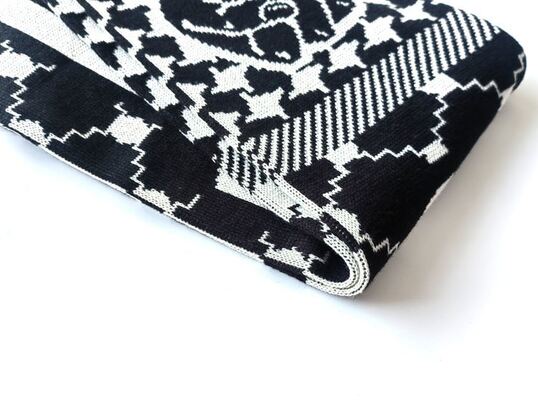 SCARF made of 100 percent acrylic material featuring tassels perfect for sports activities customizable orders available