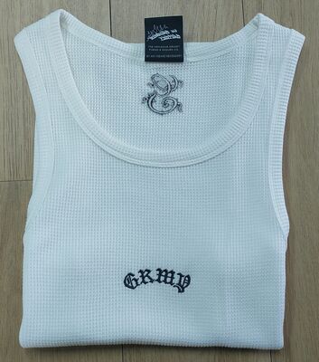Mens tanktop solid color fitting design made of 65 polyester 35 cotton waffle fabric perfect for casual daily lifestyle