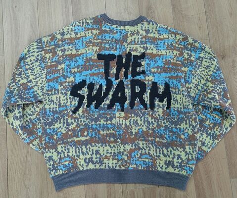 Mens Sweater Jacquard Pattern Pullover Style Thick 7GG Gauge Cotton Multicolor Casual Fit Suitable for Daily Life