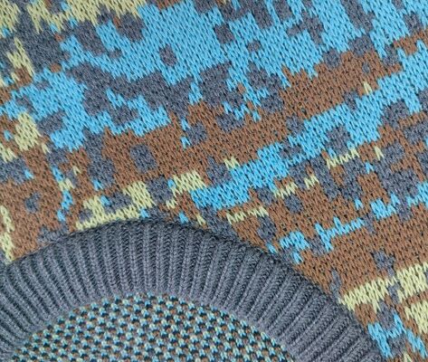 Mens Sweater Jacquard Pattern Pullover Style Thick 7GG Gauge Cotton Multicolor Casual Fit Suitable for Daily Life