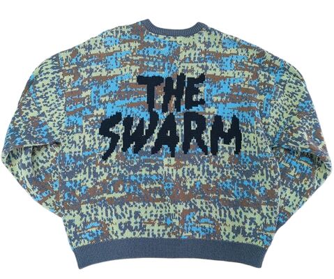 Mens Sweater Jacquard Pattern Pullover Style Thick 7GG Gauge Cotton Multicolor Casual Fit Suitable for Daily Life