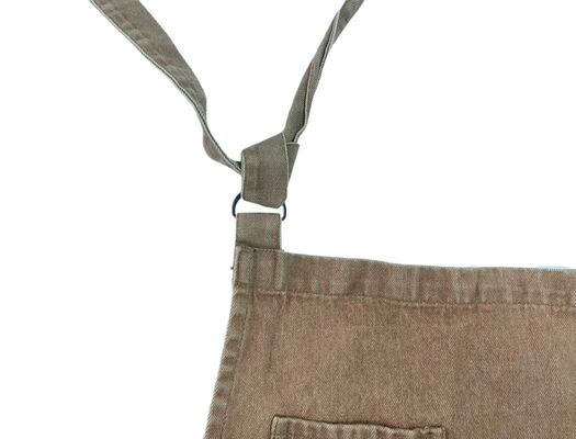 Durable 100 percent cotton heavy woven jeans fabric APRON with 280gsm weight solid color garment washed design suitable for men and women casual