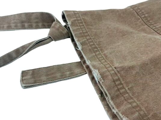 Durable 100 percent cotton heavy woven jeans fabric APRON with 280gsm weight solid color garment washed design suitable for men and women casual