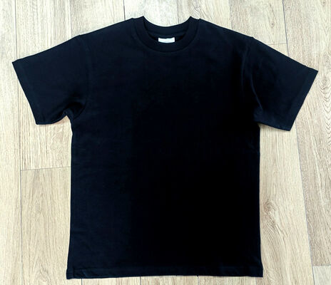 Mens t shirt solid color casual fitting short sleeve made of 100 percent cotton double yarn jersey fabric 250gsm weight