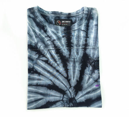 Mens t shirt 100 percent cotton single jersey 210gsm fabric weight loose fitting short sleeve tiedye color casual daily wear