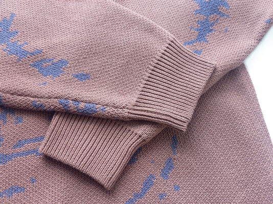 Mens Sweater Thick Cotton Jacquard Pullover Multicolor Embroidered Sleeve Casual Fit Suitable For Daily Life