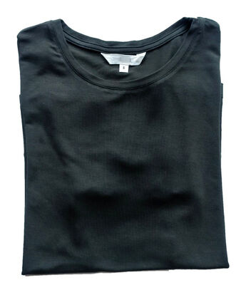 Womens top blank tee with no logo made from soft breathable viscose rayon blend fabric suitable for daily life fitting comfortable wear