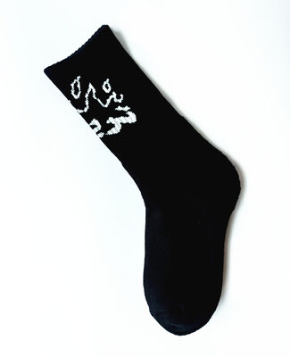 Mens Womens Sports Socks Cotton Terry Inside Sweat Absorbent Thick Jacquard Pattern Suitable for Biking Jogging