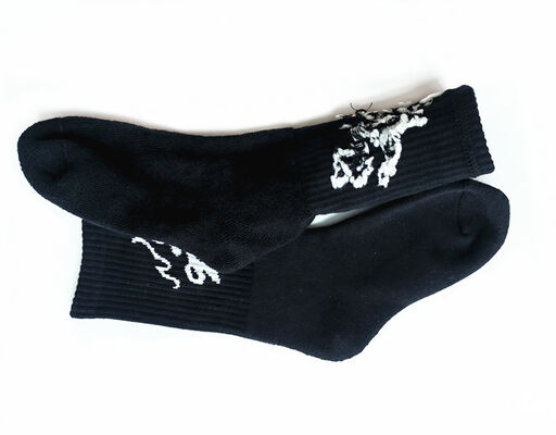 Mens Womens Sports Socks Cotton Terry Inside Sweat Absorbent Thick Jacquard Pattern Suitable for Biking Jogging