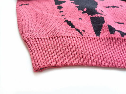 Mens Sweater 100 Percent Cotton Jacquard Pullover Thick Gauge 7GG Casual Fit Suitable For Winter And Daily Life
