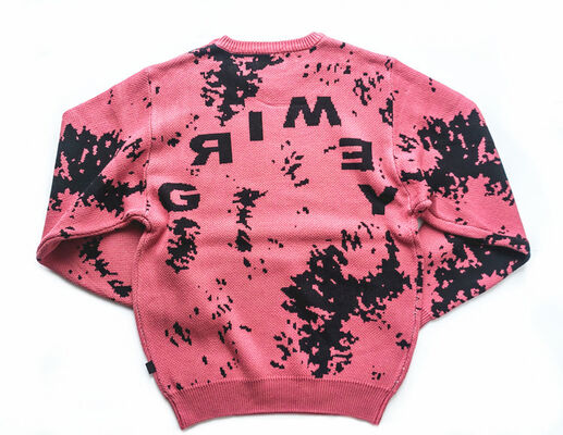 Mens Sweater 100 Percent Cotton Jacquard Pullover Thick Gauge 7GG Casual Fit Suitable For Winter And Daily Life