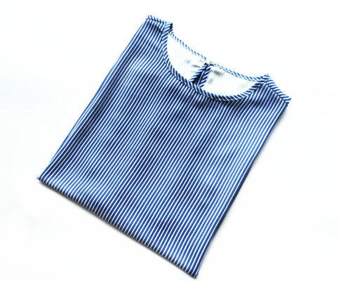 Womens top striped short sleeve polyester woven fabric spring summer mesh style fitting daily life wear xs to xxl sizes available