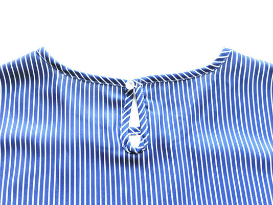 Womens top striped short sleeve polyester woven fabric spring summer mesh style fitting daily life wear xs to xxl sizes available