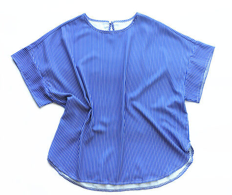 Womens top striped short sleeve polyester woven fabric spring summer mesh style fitting daily life wear xs to xxl sizes available