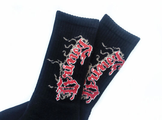 Thick terry cotton sports socks with jacquard yarn dyed pattern for mens and womens biking jogging and daily life activities