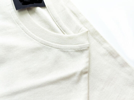 Mens T Shirt Short Sleeve Solid Color 100 Percent Cotton Double Yarn Jersey Fabric Weight 250gsm Fitting Fit