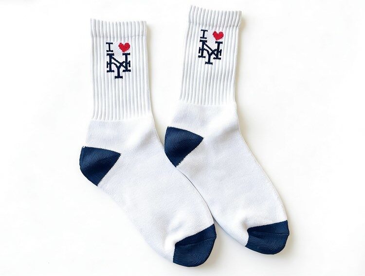 Knitted SOCKS for sports biking and jogging with jacquard yarn dyed pattern made of cotton polyester and spandex blend for men