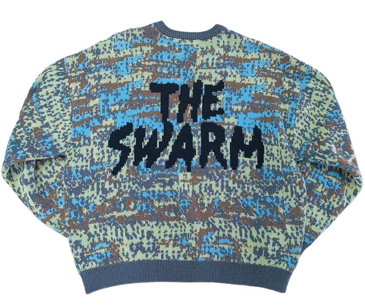 Mens Sweater Jacquard Pattern Pullover Style Thick 7GG Gauge Cotton Multicolor Casual Fit Suitable for Daily Life