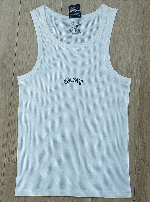 Mens tanktop solid color fitting design made of 65 polyester 35 cotton waffle fabric perfect for casual daily lifestyle