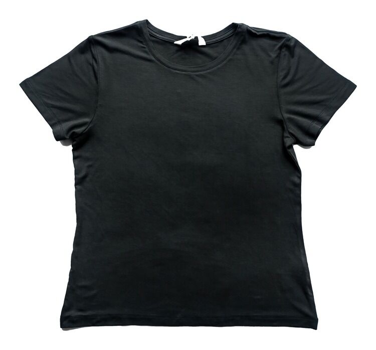Womens top blank tee with no logo made from soft breathable viscose rayon blend fabric suitable for daily life fitting comfortable wear